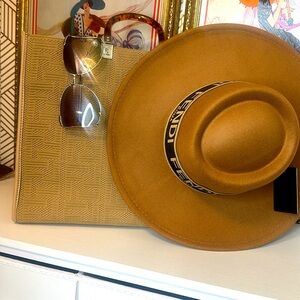 Set of fedoras and bags